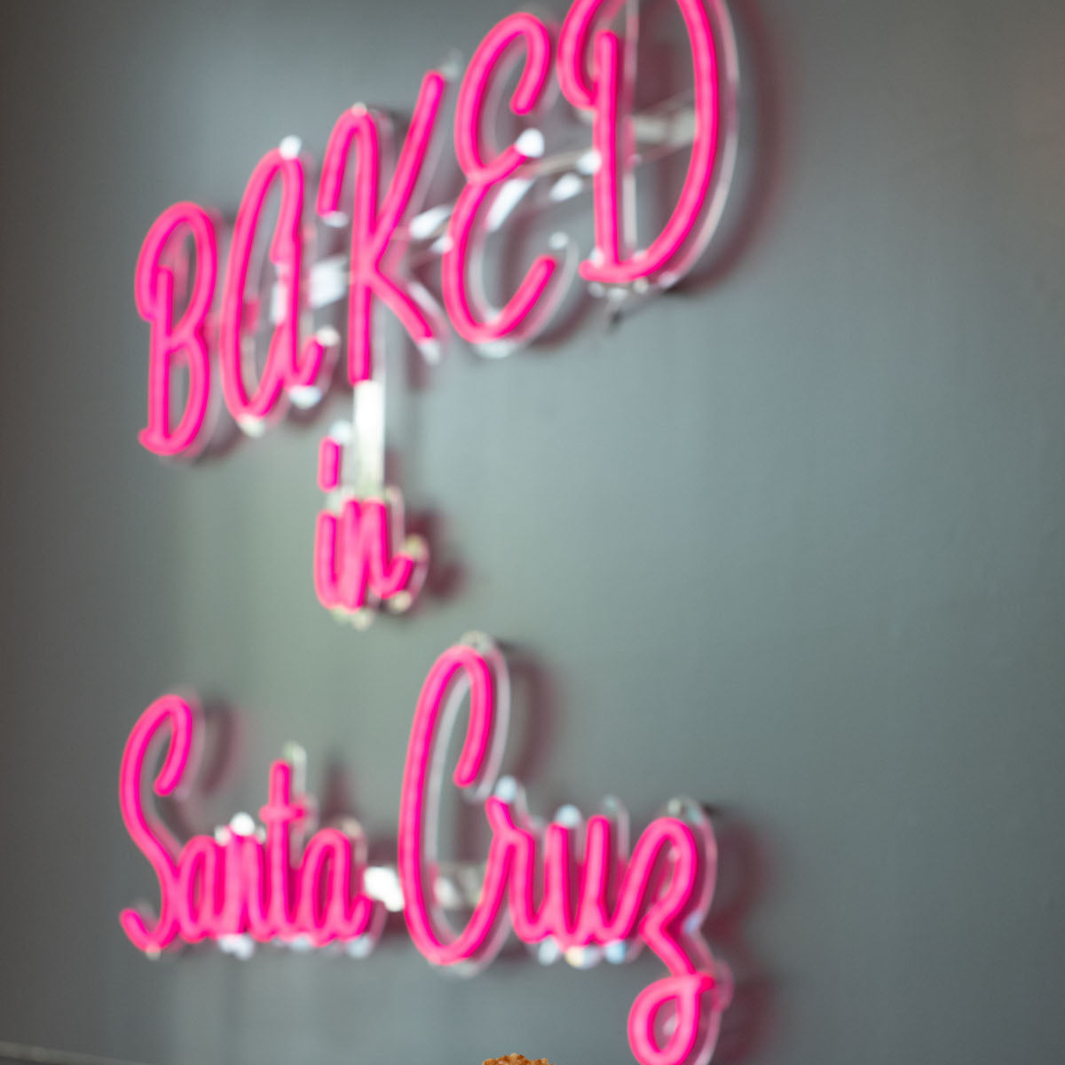 Baked in Santa Cruz neon sign