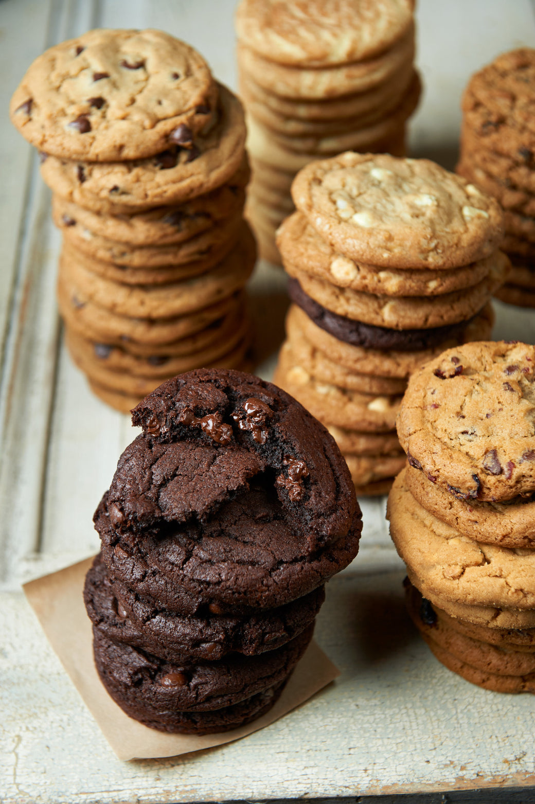 Cookies Stacked On A Pan